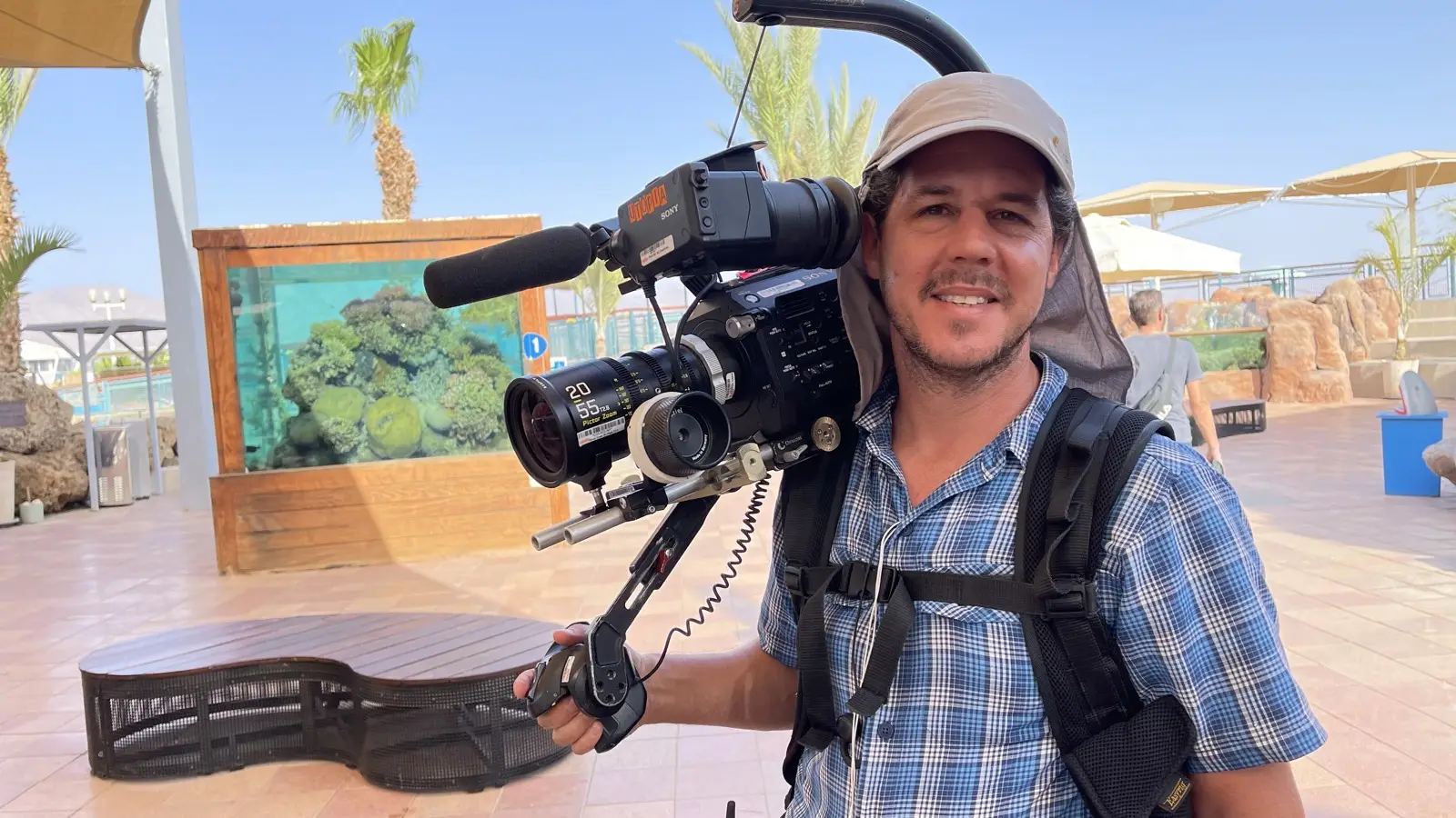 On set with Sony camera